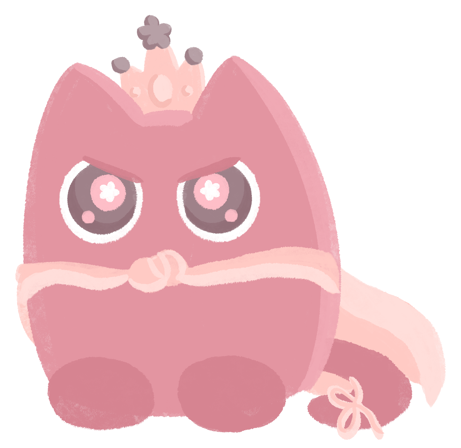 Cat with a cape and crown