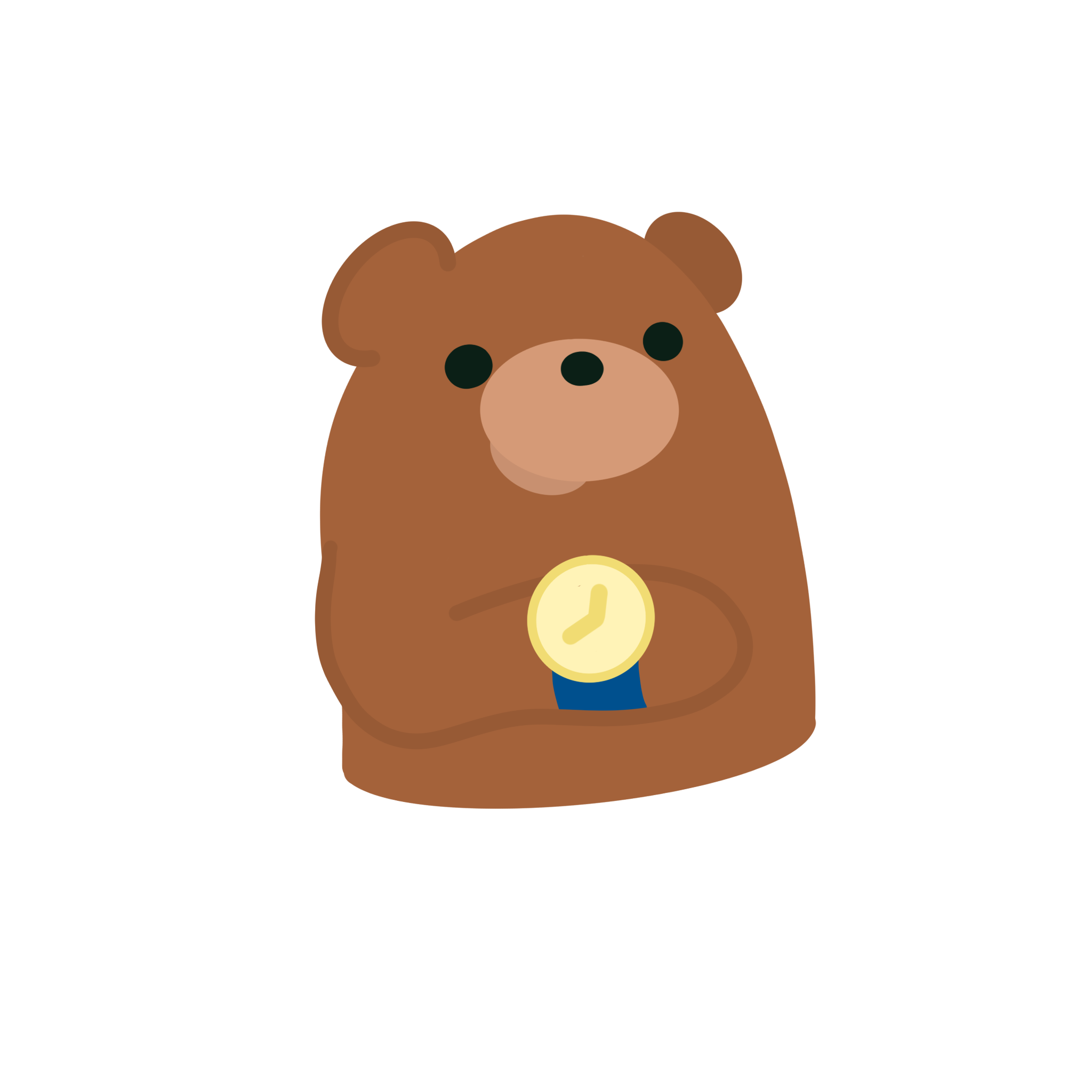 Bear looking at watch